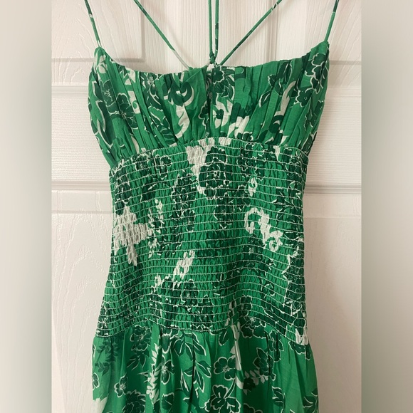 Anthropologie Kelly green maxi sun dress floral boho beach preppy NWT - Picture 5 of 15